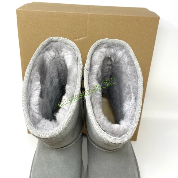 UGG Classic Short Metallic Shake Grey Women Boots - Picture 5 of 9